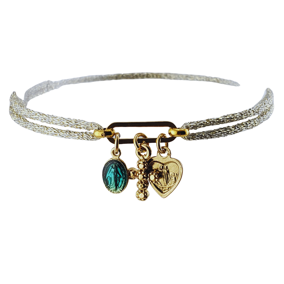 Pulsera cordon metalizado