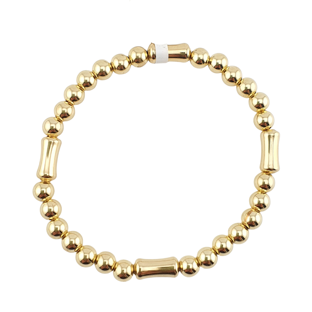 Pulsera 6 bolas y bambu