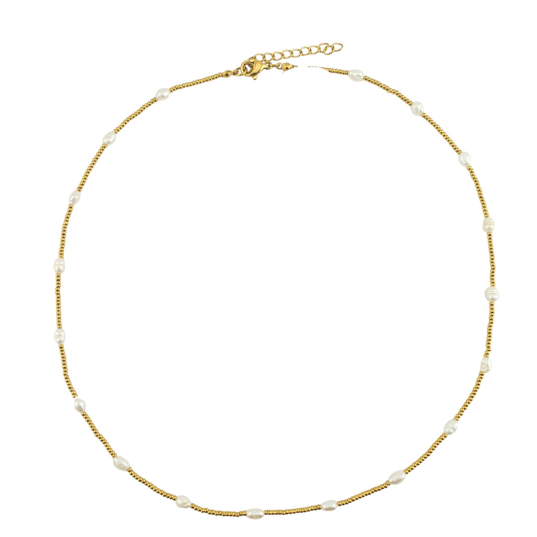 Cadena de bolitas y perlitas rio