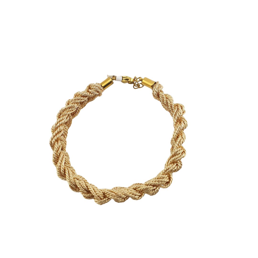 Pulsera trenzada de rafia