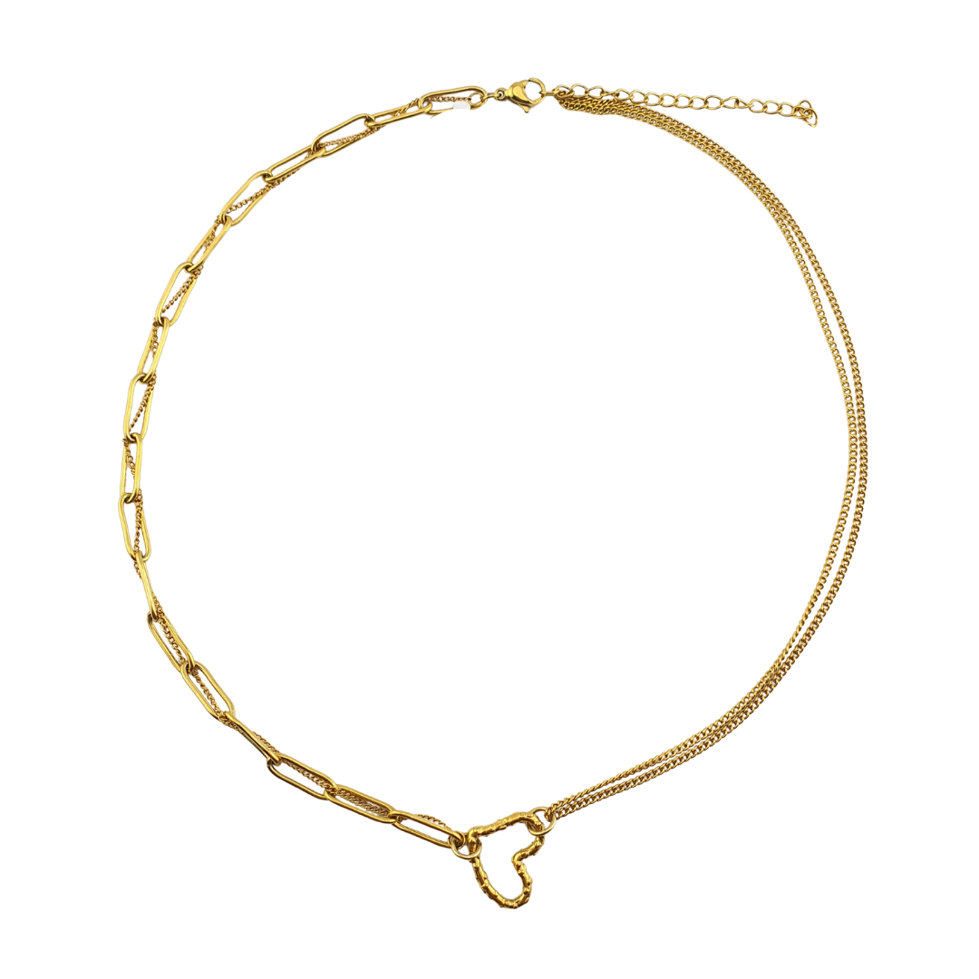 Cadena de link básica y corazon puntos