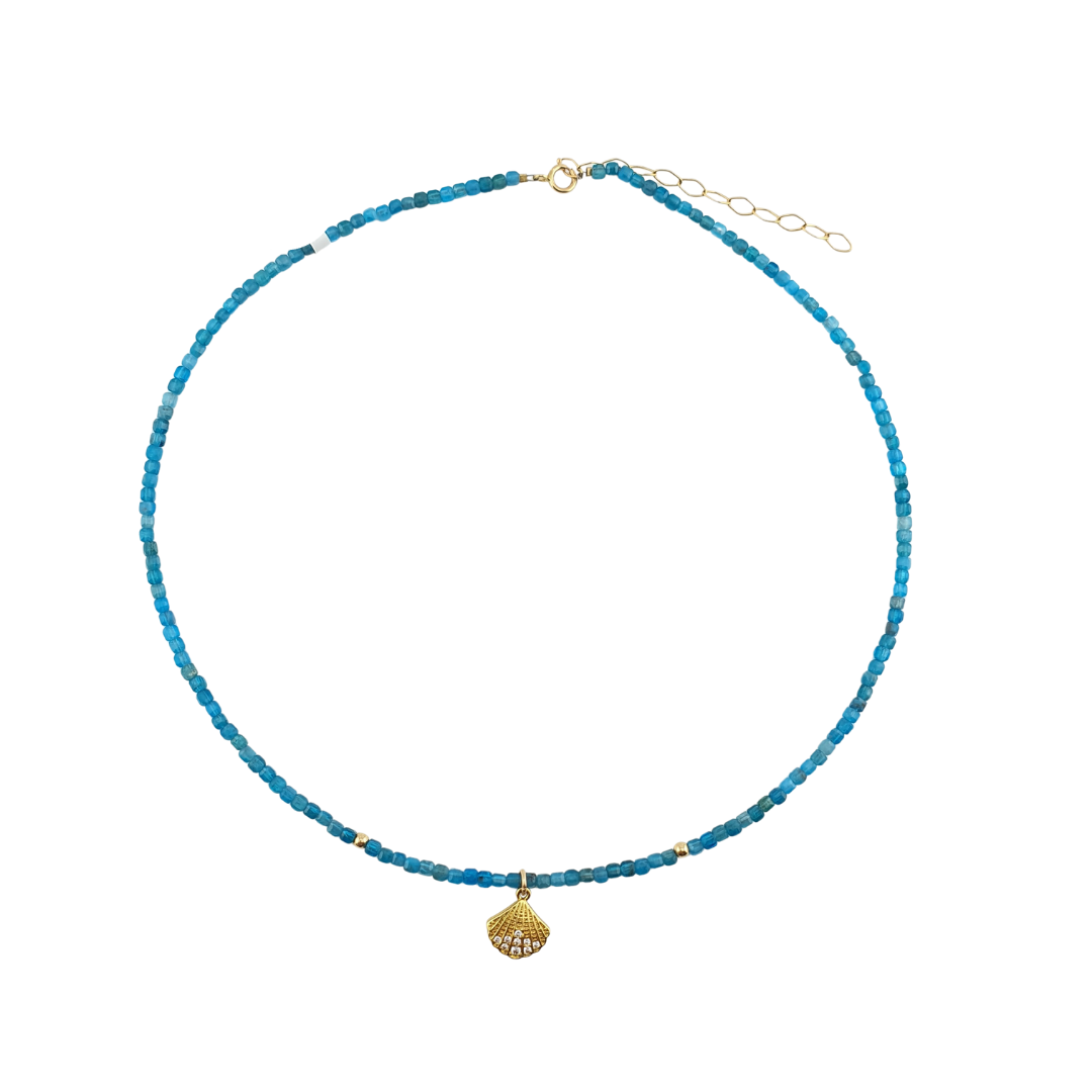 Collar apatitas turquesa