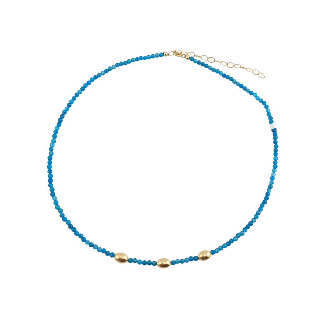 Collar apatitas turquesa