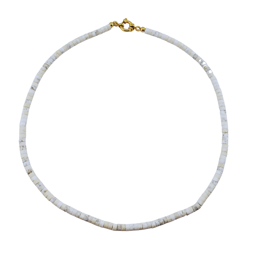 Collar puca agata blanca