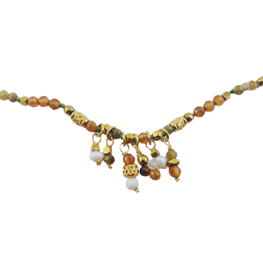 Collar cristales tierra colgantes