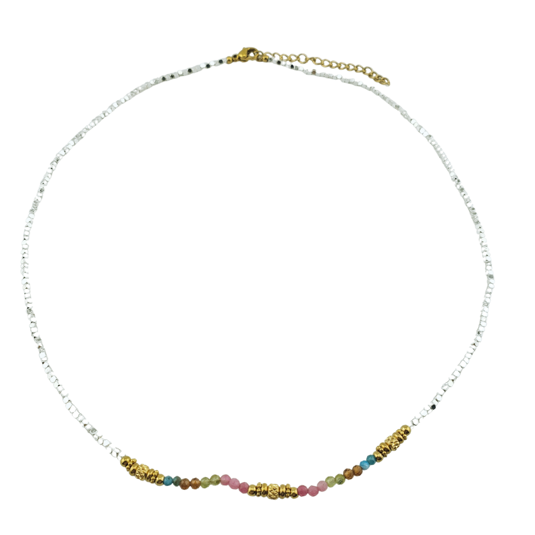 Collar cristales y agatas