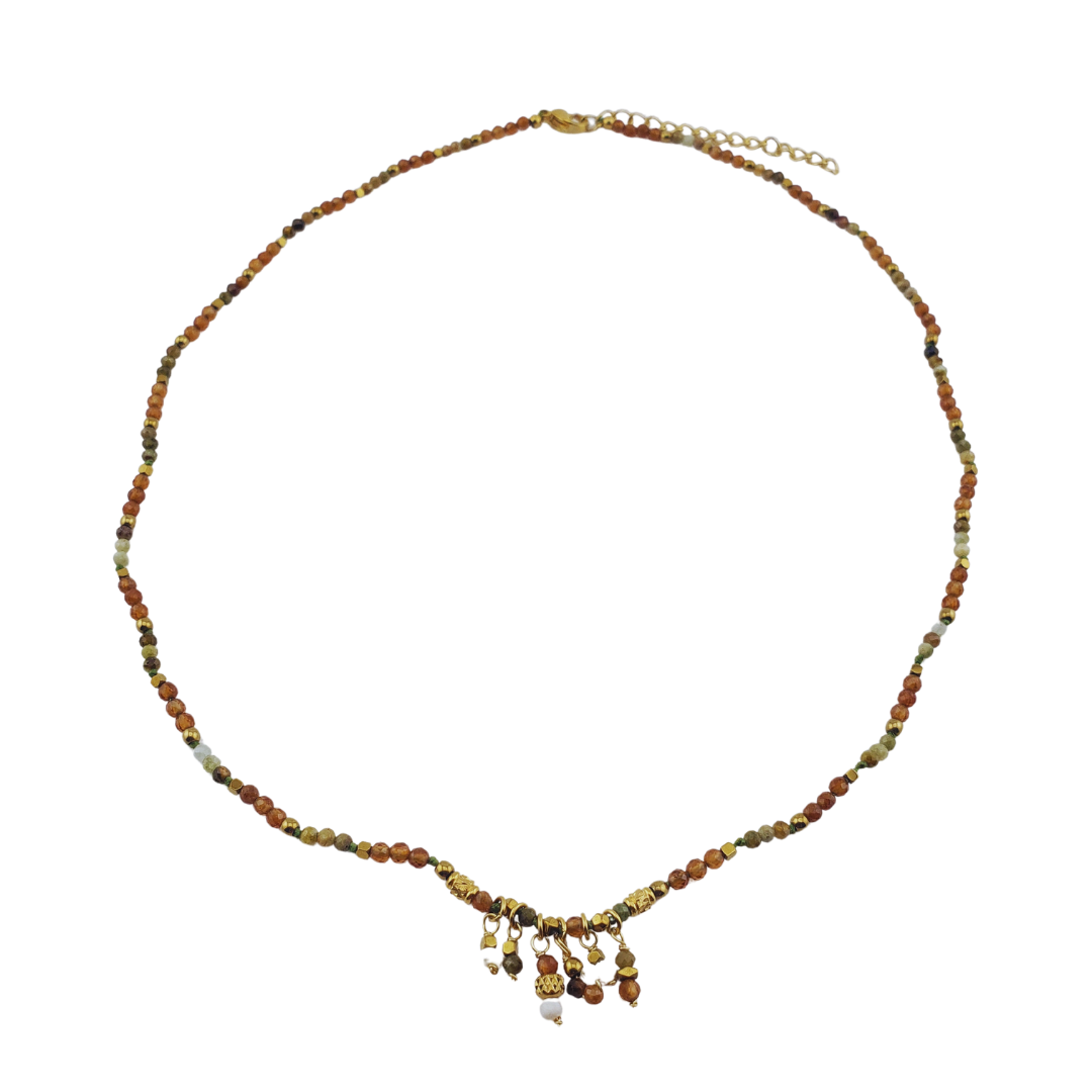 Collar cristales tierra colgantes