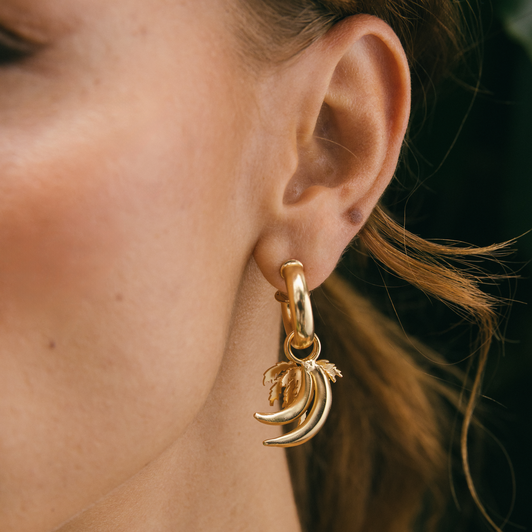 Arracada bananas y palmera