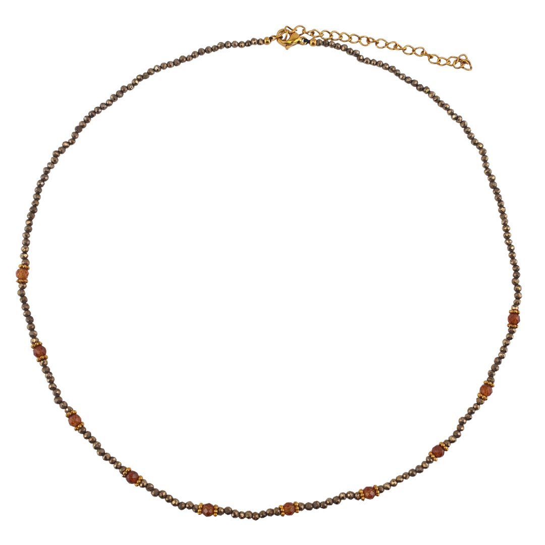 Collar pirita y quarzo whisky