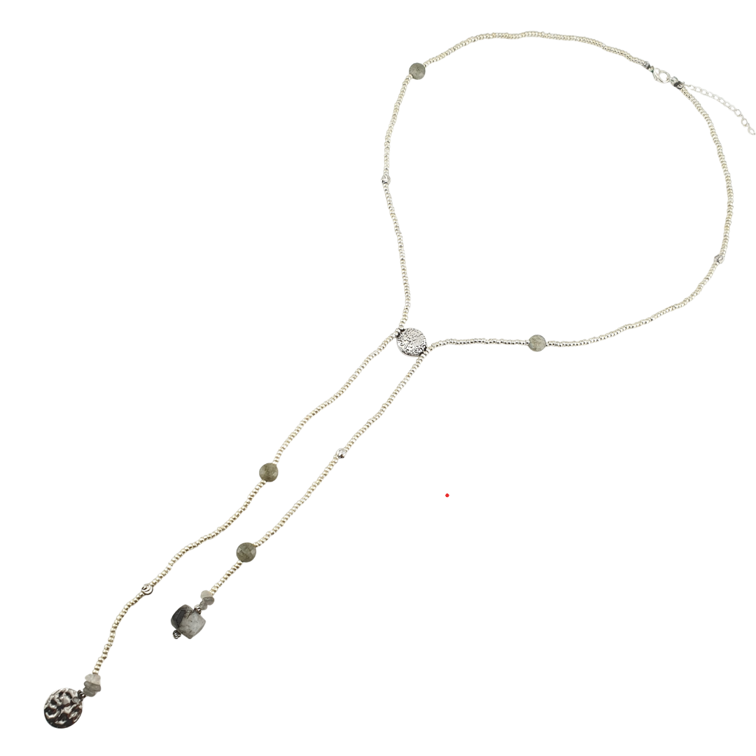 Collar tipo lariat cristales