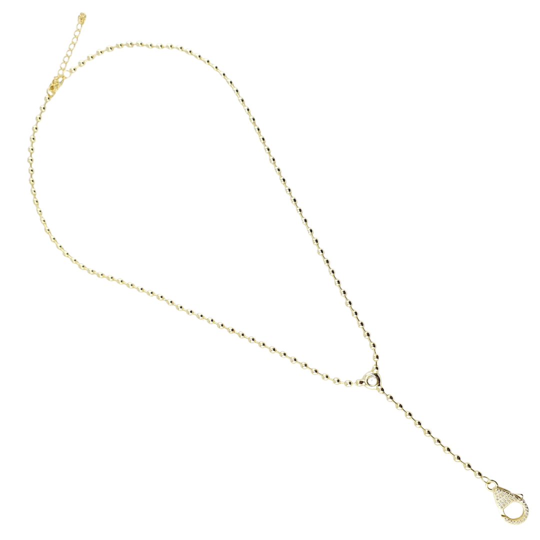 Cadena bolas Lariat broche final