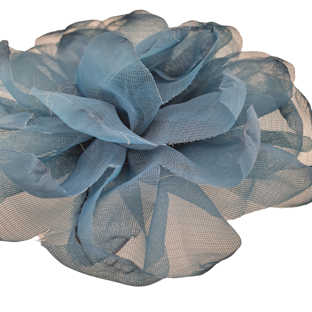 Broche flor organza