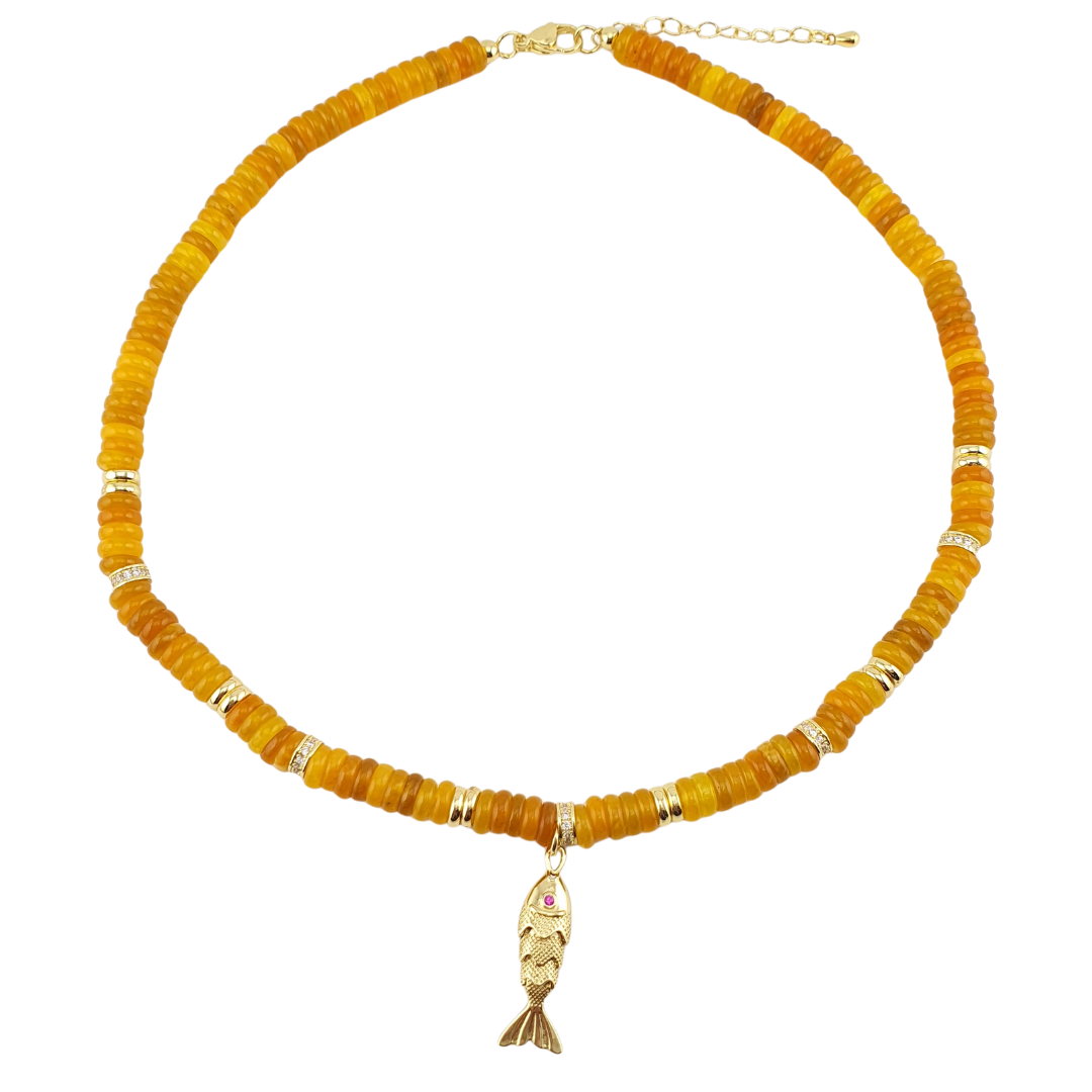 Choker pukka aventurina naranja