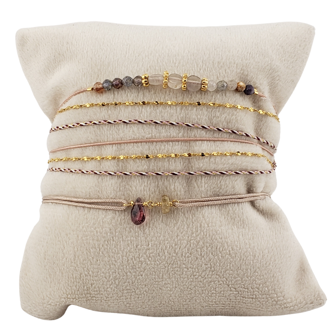 Pulsera Set 2 vueltas triple cadena