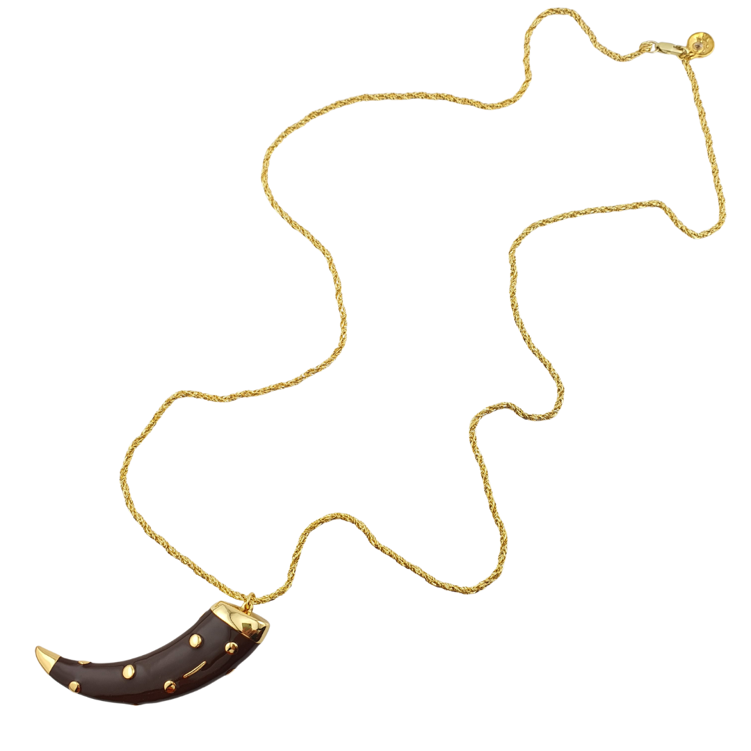 Collar colmillo enamel
