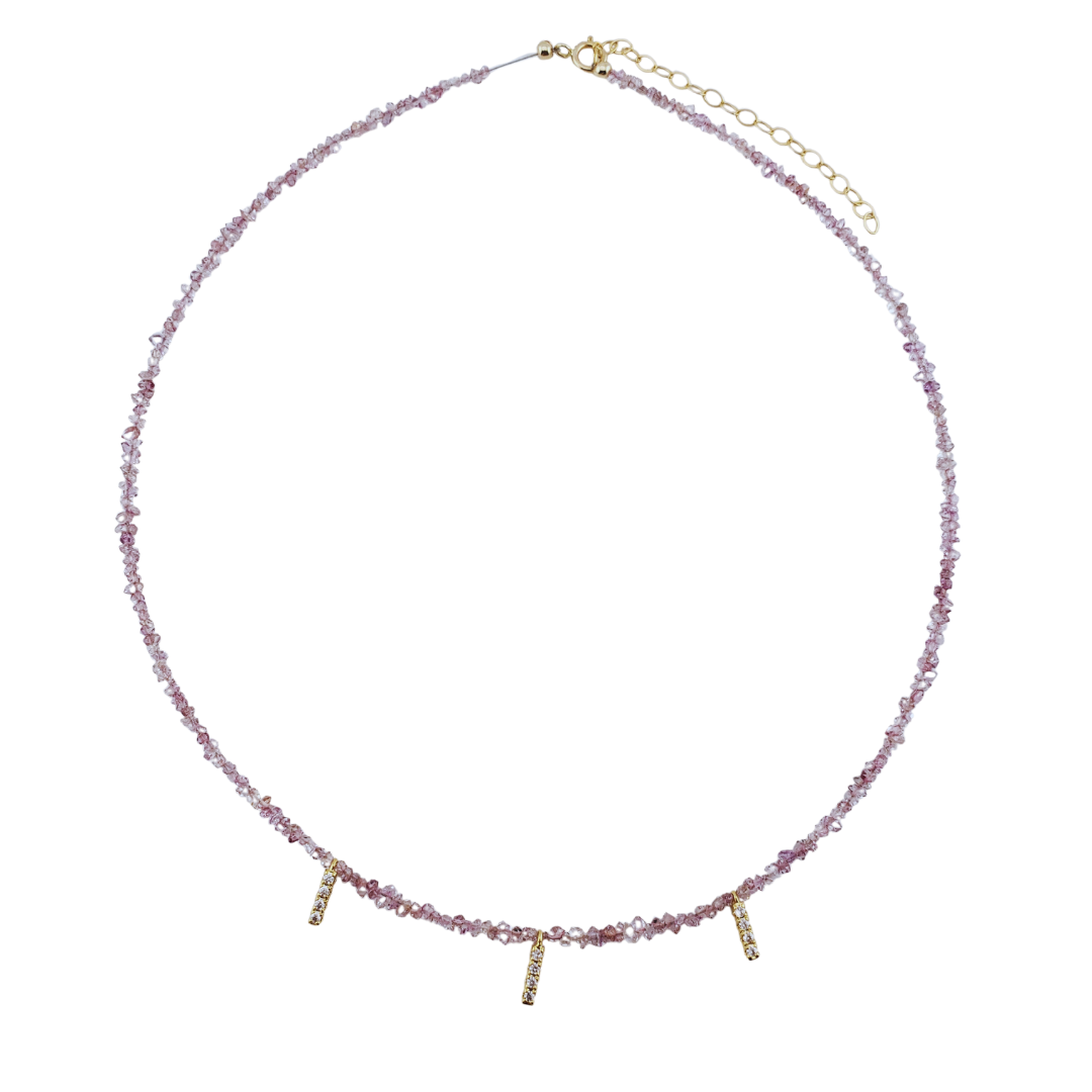 Choker morganita rosa