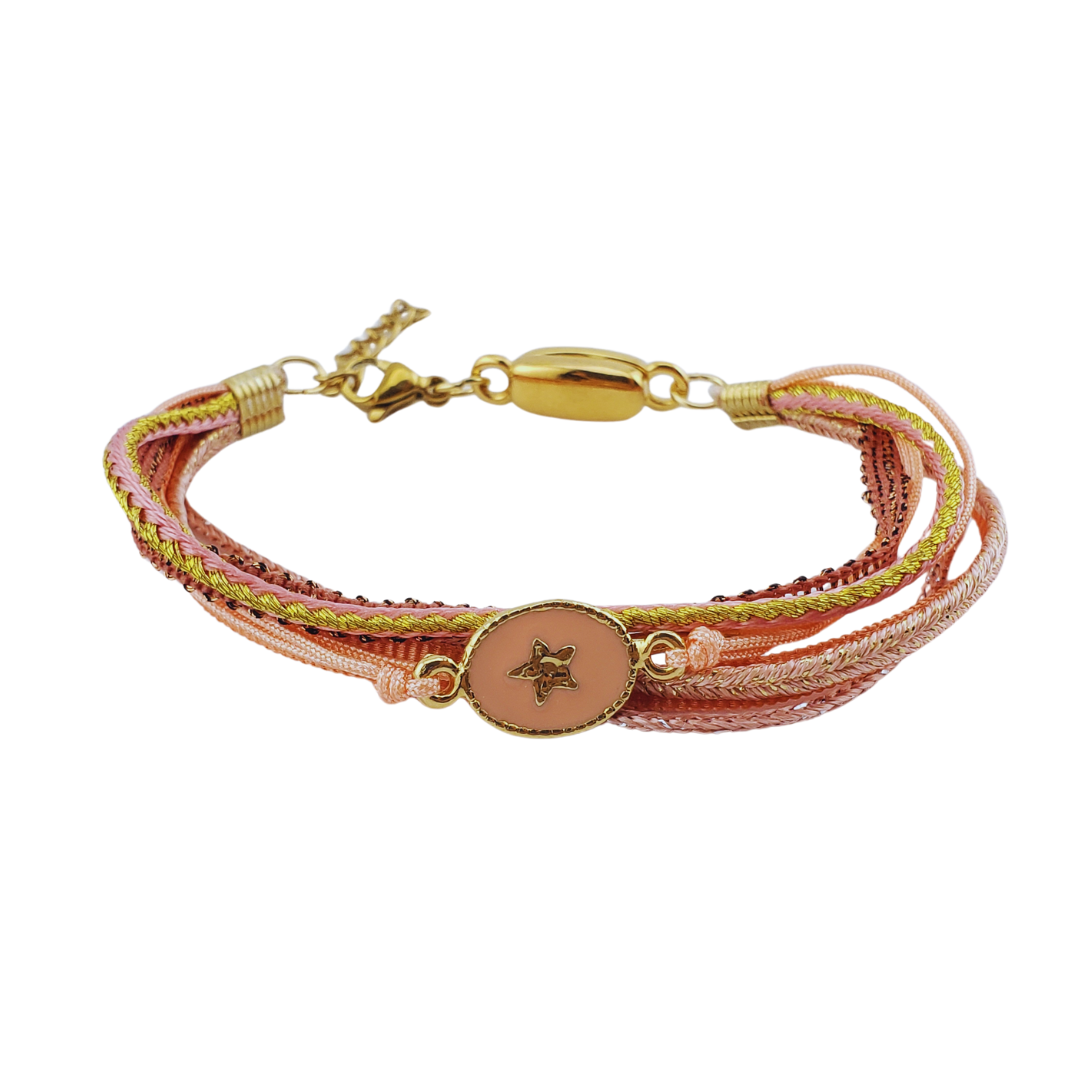 Pulsera listones hilos estrella