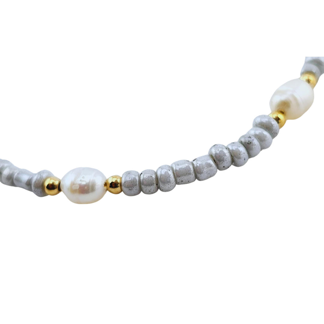 Pulsera cristal con perlas rio