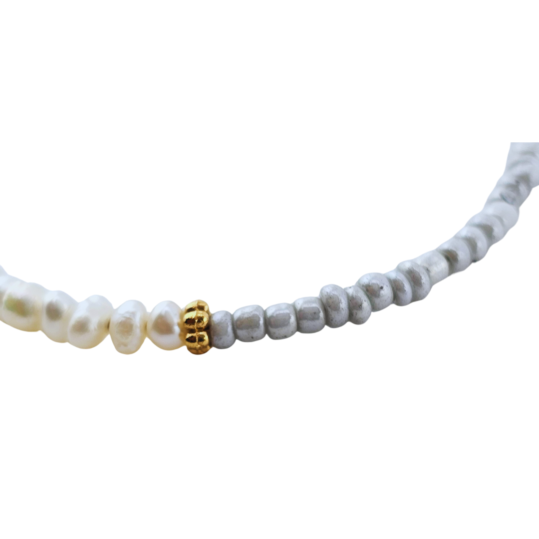 Pulsera cristal con perlas rio