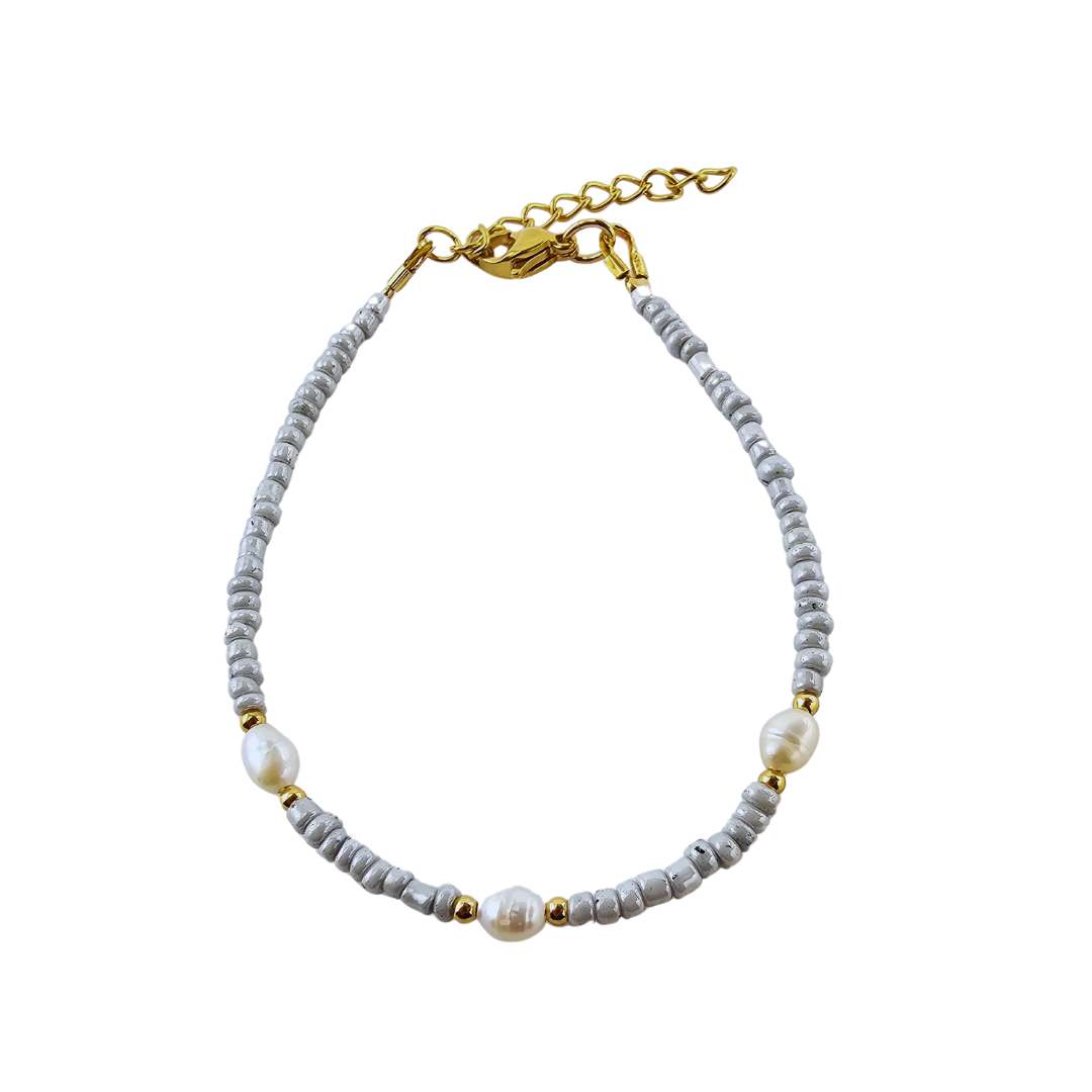 Pulsera cristal con perlas rio