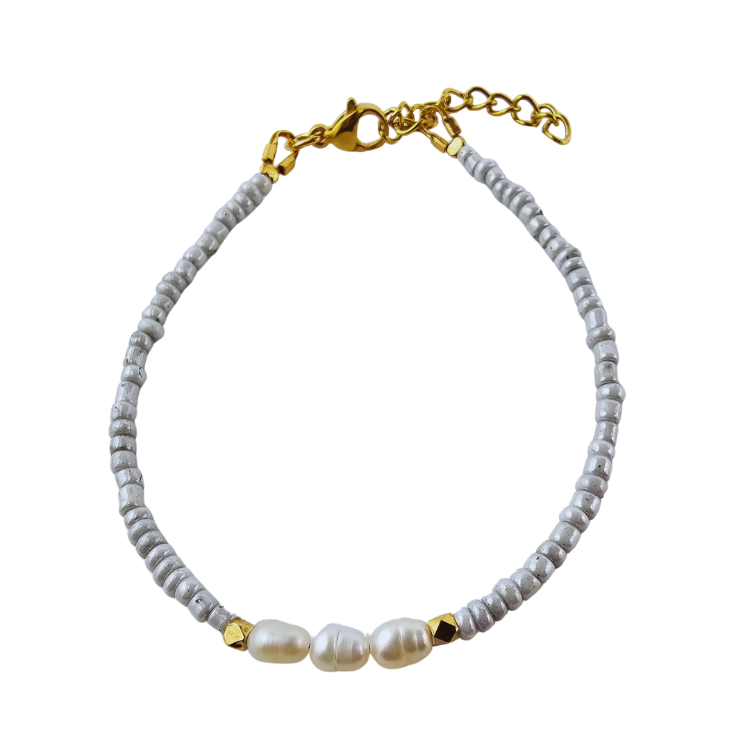 Pulsera cristal con perlas rio