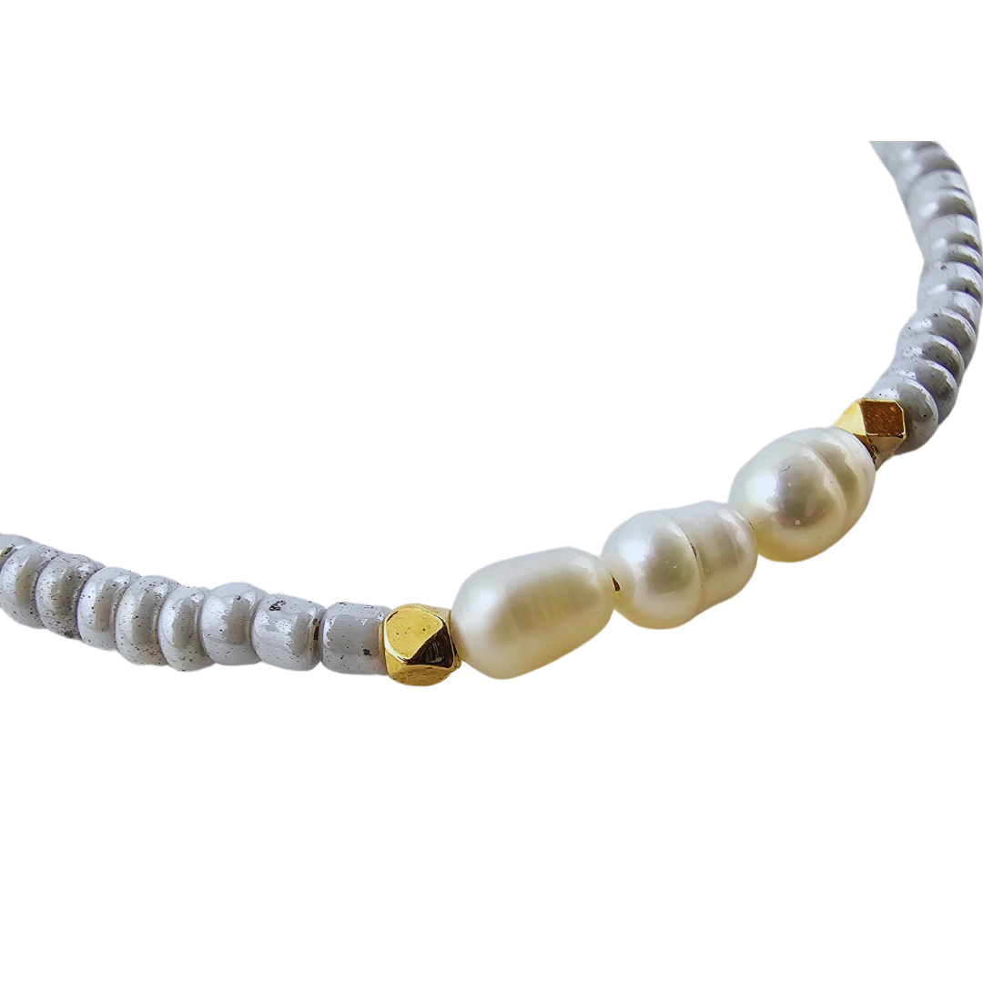 Pulsera cristal con perlas rio