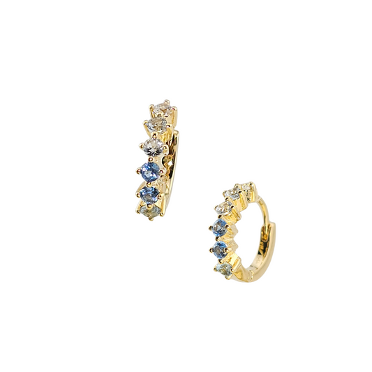 Arracadas rombos circonias degradas