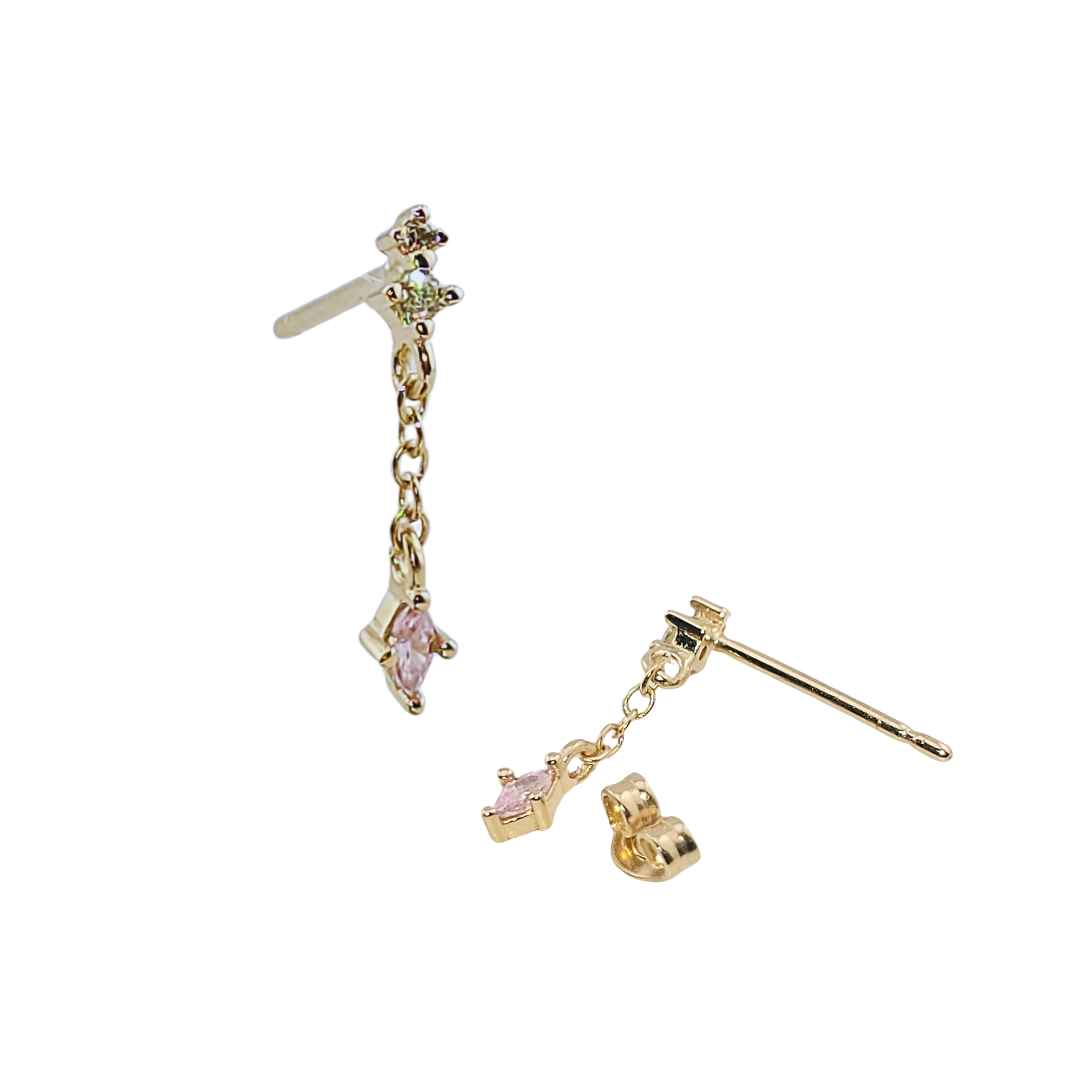 Arete 2 mini rombo cadena a rombo