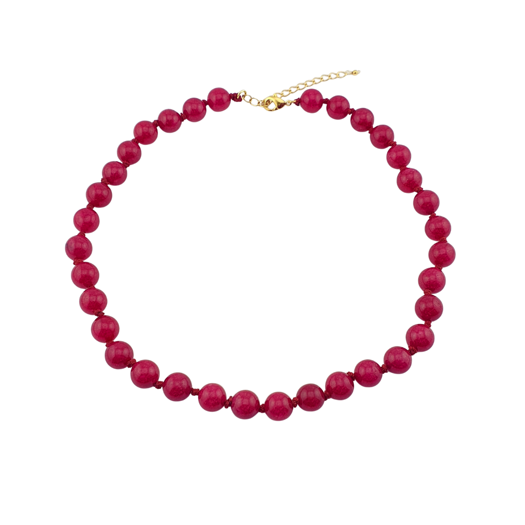 Collar turmalina cereza