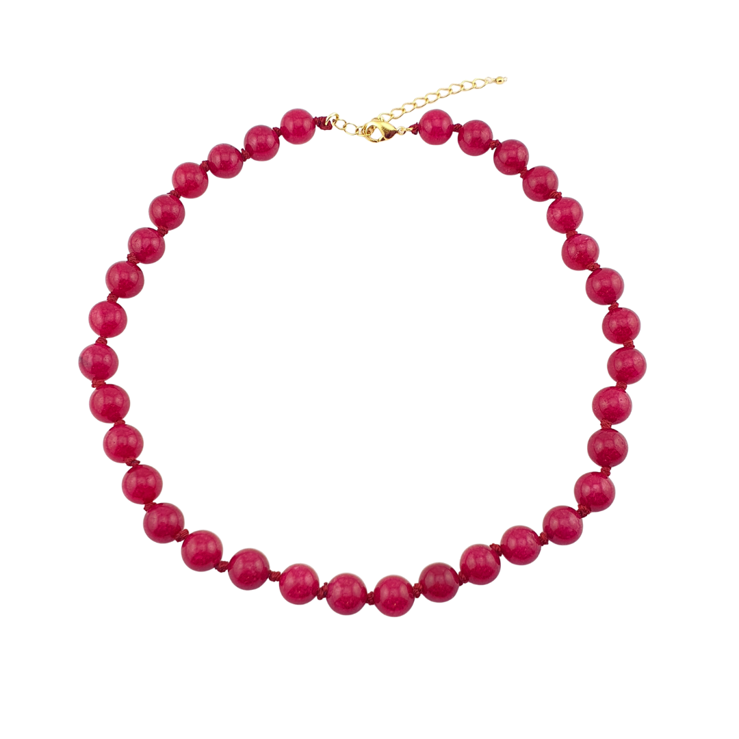 Collar turmalina cereza