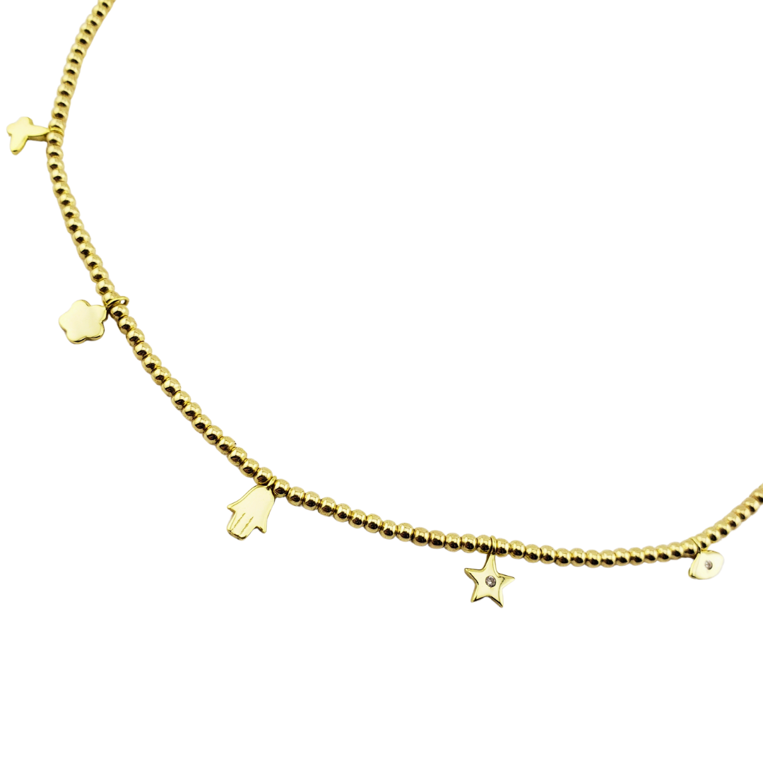 Choker mariposa hamsa ojo estrella flor