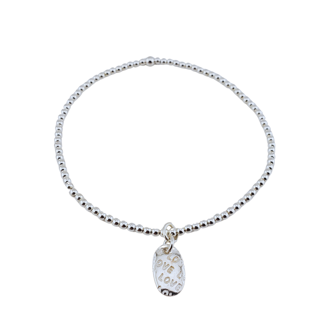 Pulsera bolitas love oval