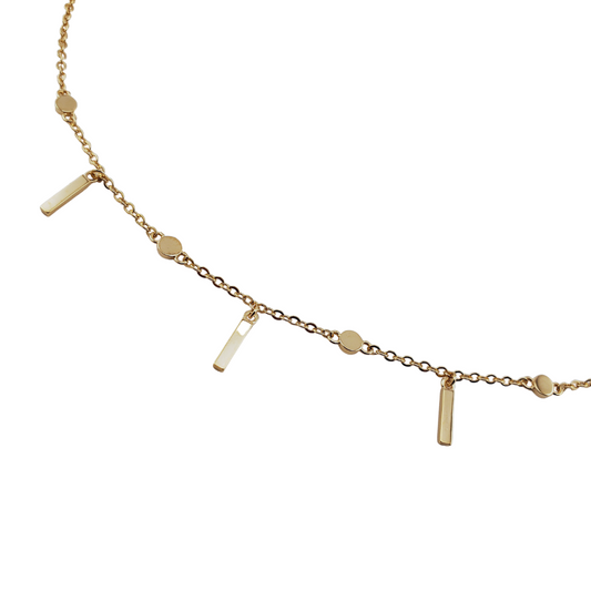 Cadena monedas barritas