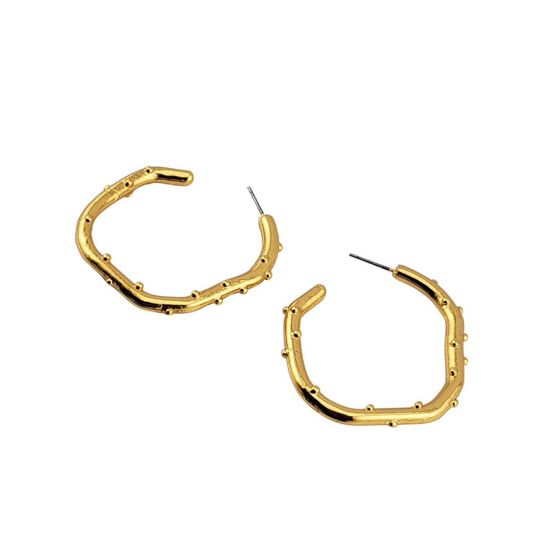 Arracadas irregulares bolitas