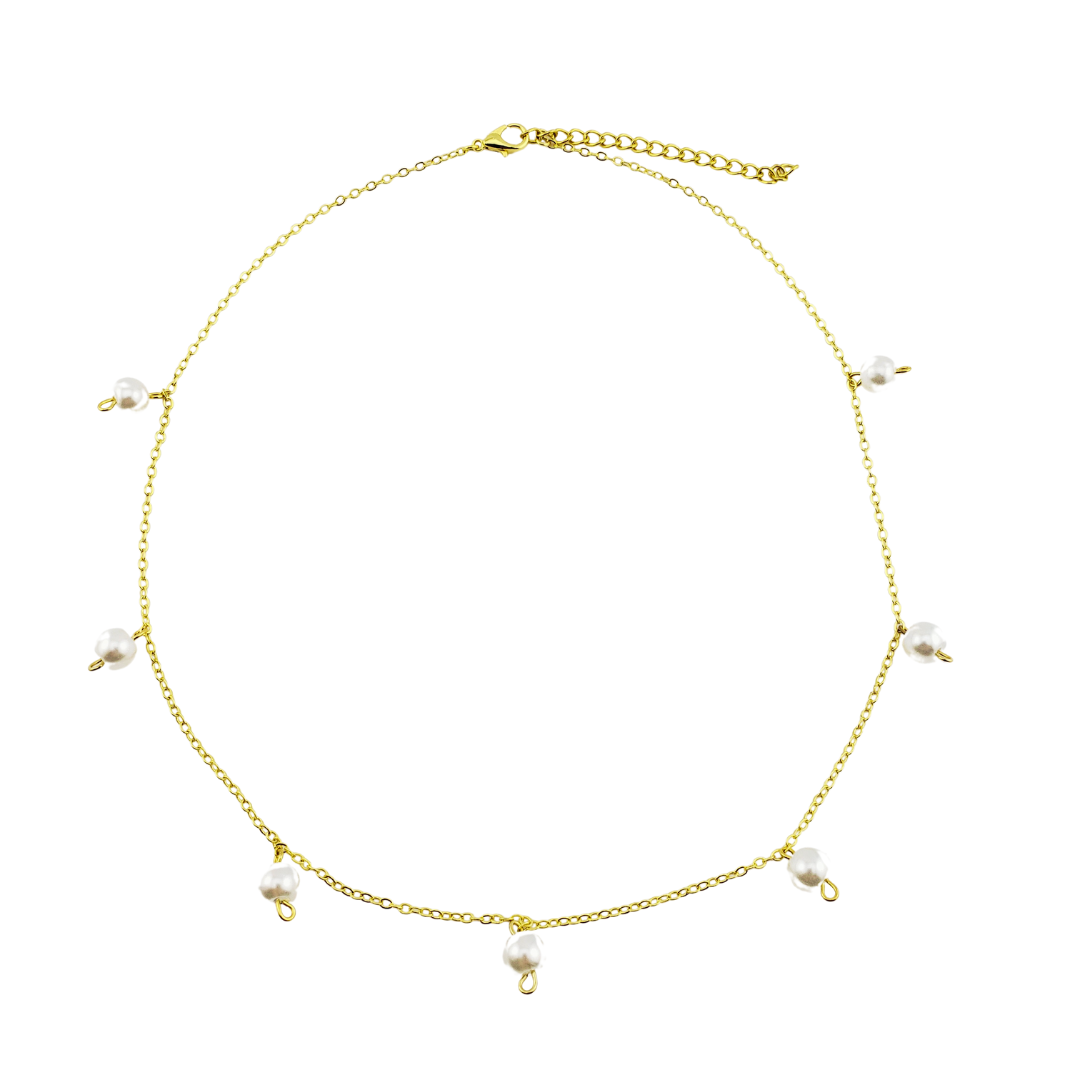 Choker perlitas colgantes.