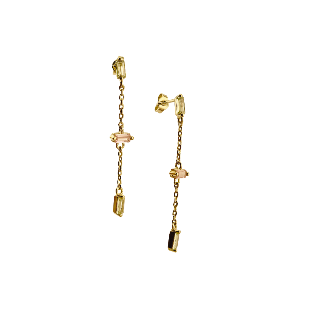 Arete 3 baguettes largo cadena.