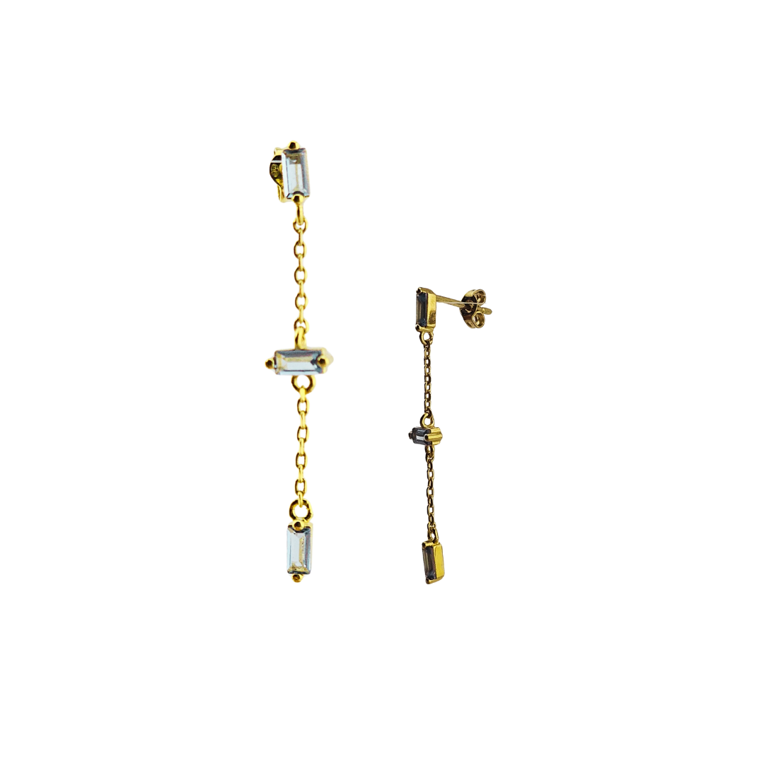 Arete 3 baguettes largo cadena.