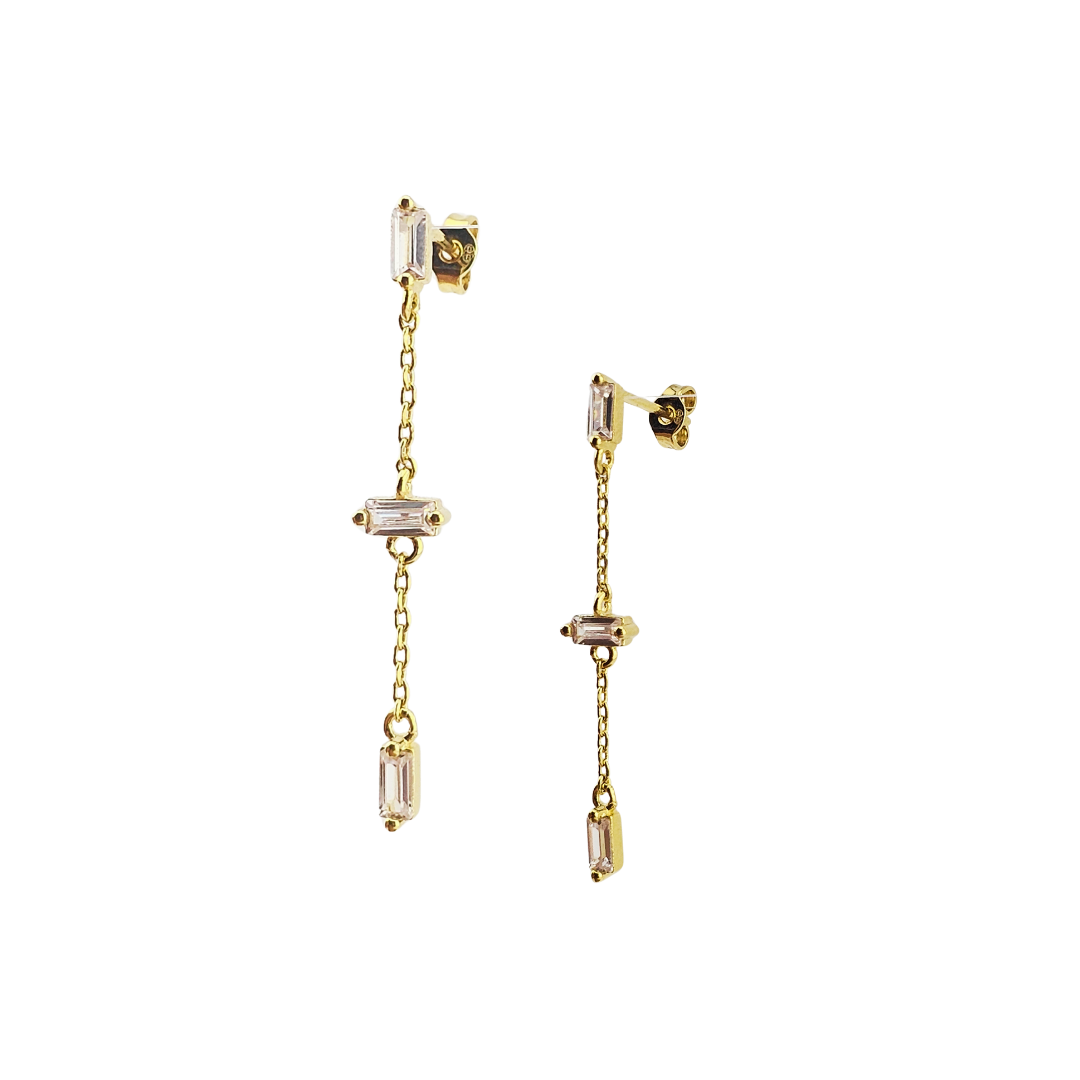 Arete 3 baguettes largo cadena.