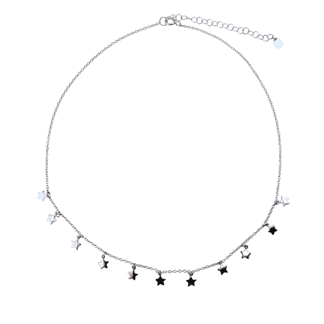 Cadena estrellas colgantes lisas mini