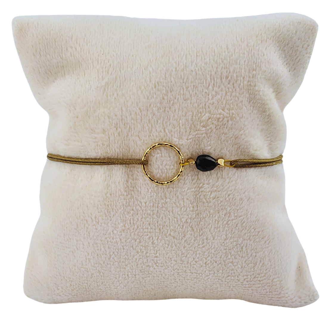 Pulsera ajustable circulo gota.