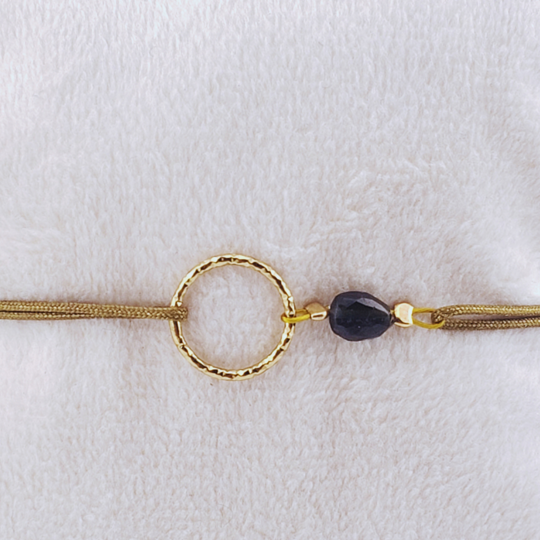 Pulsera ajustable circulo gota.