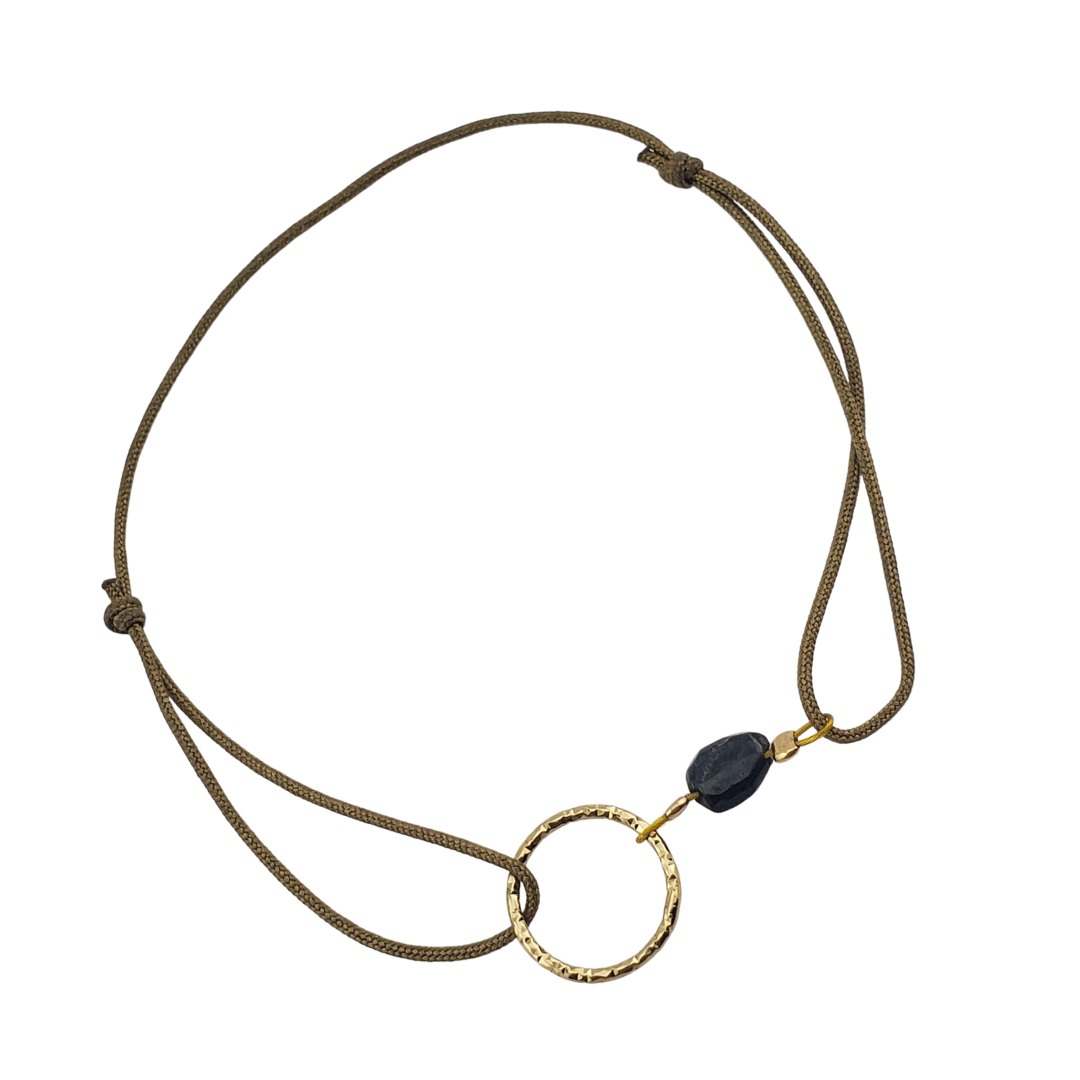 Pulsera ajustable circulo gota.