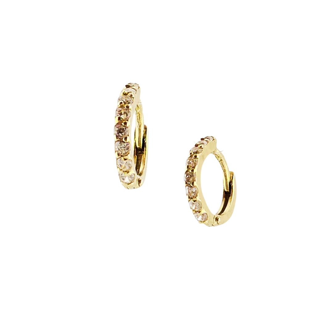 Arracada linea circonias oro.