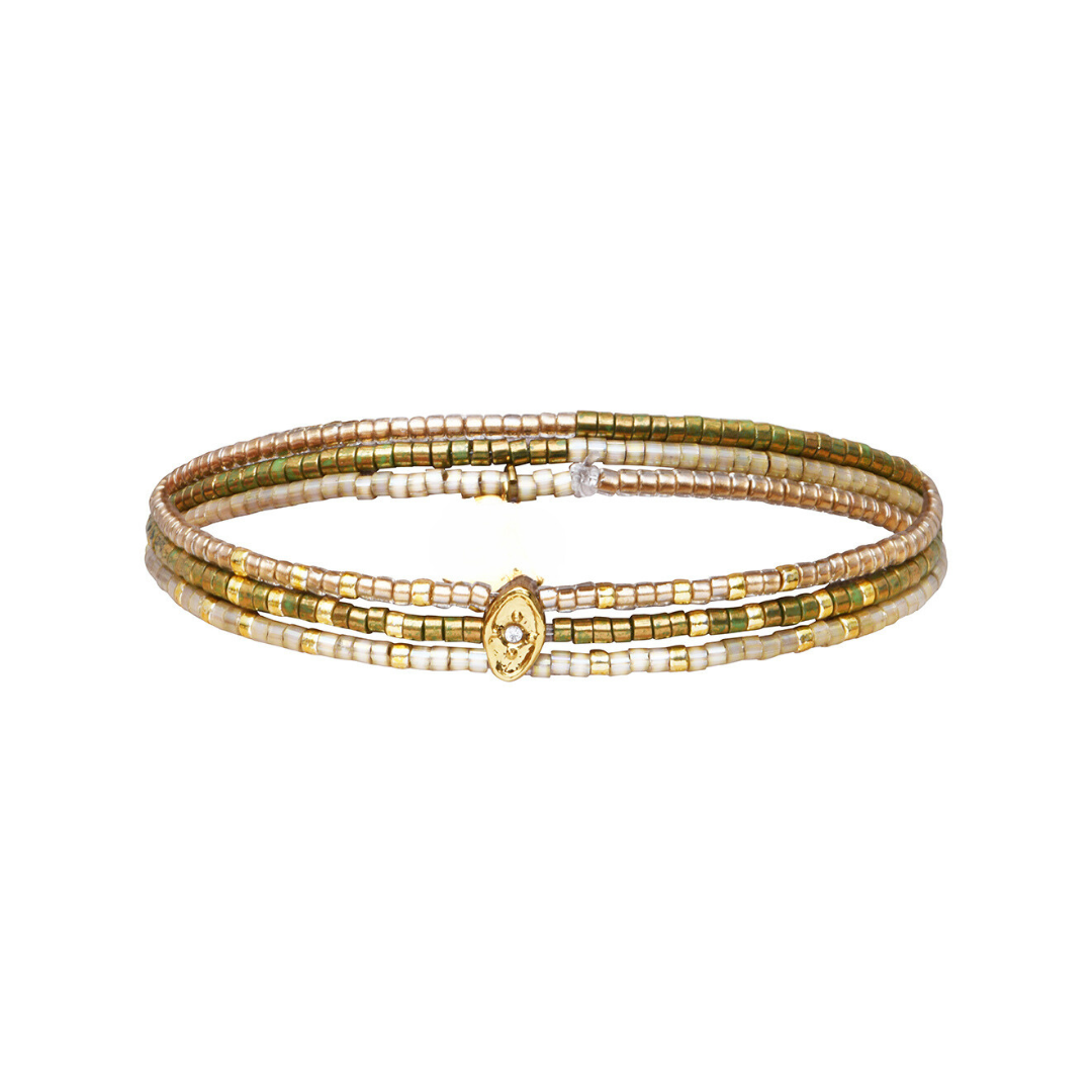 Pulseras 3 vueltas elasticas cristales perlas y piedra naturales