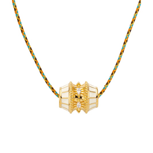 Collar barril enamel en hilo