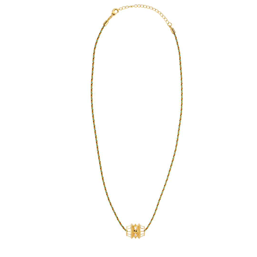 Collar barril enamel en hilo