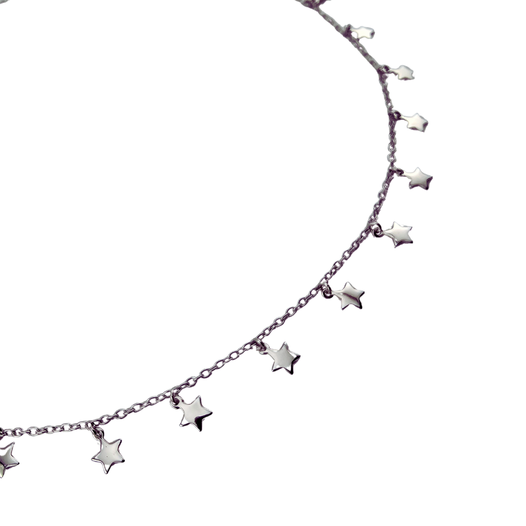 Cadena estrellas colgantes lisas mini