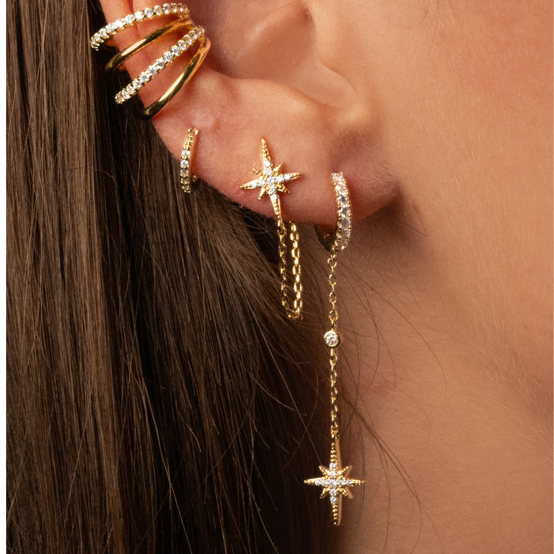 Arracada Micro linea circonia