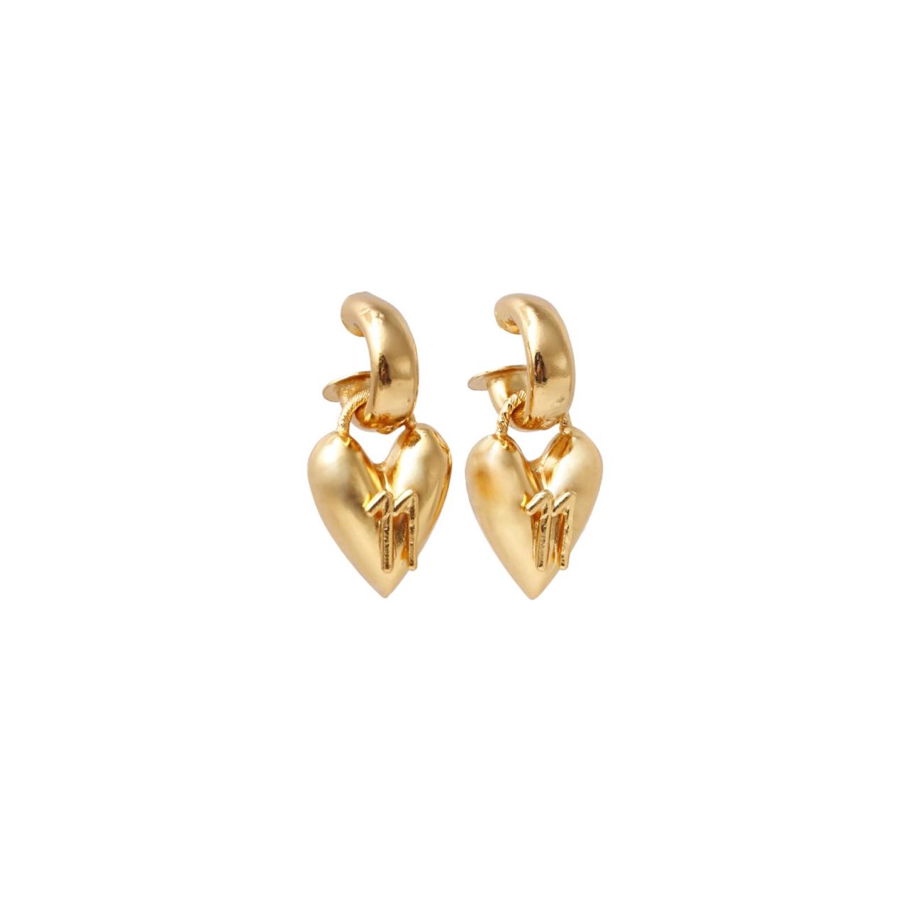 Arracada corazon 11:11 separado