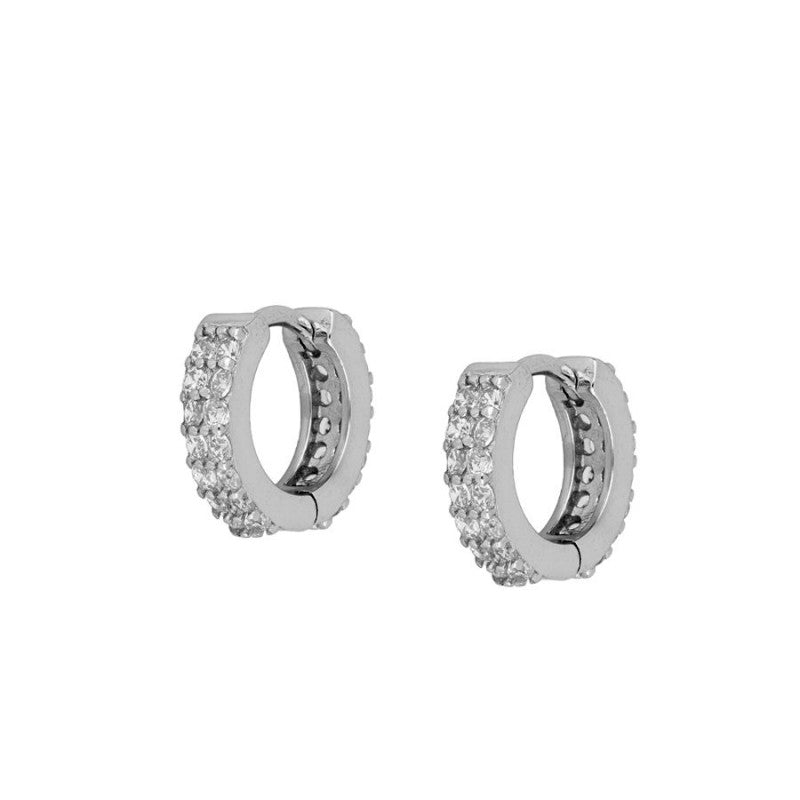 Arracada 2 lineas y circonia